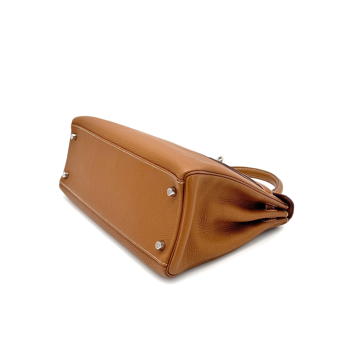 HERMES KELLY 32 RETOURNE GOLD TOGO HAND SHOULDER BAG □K 90277338