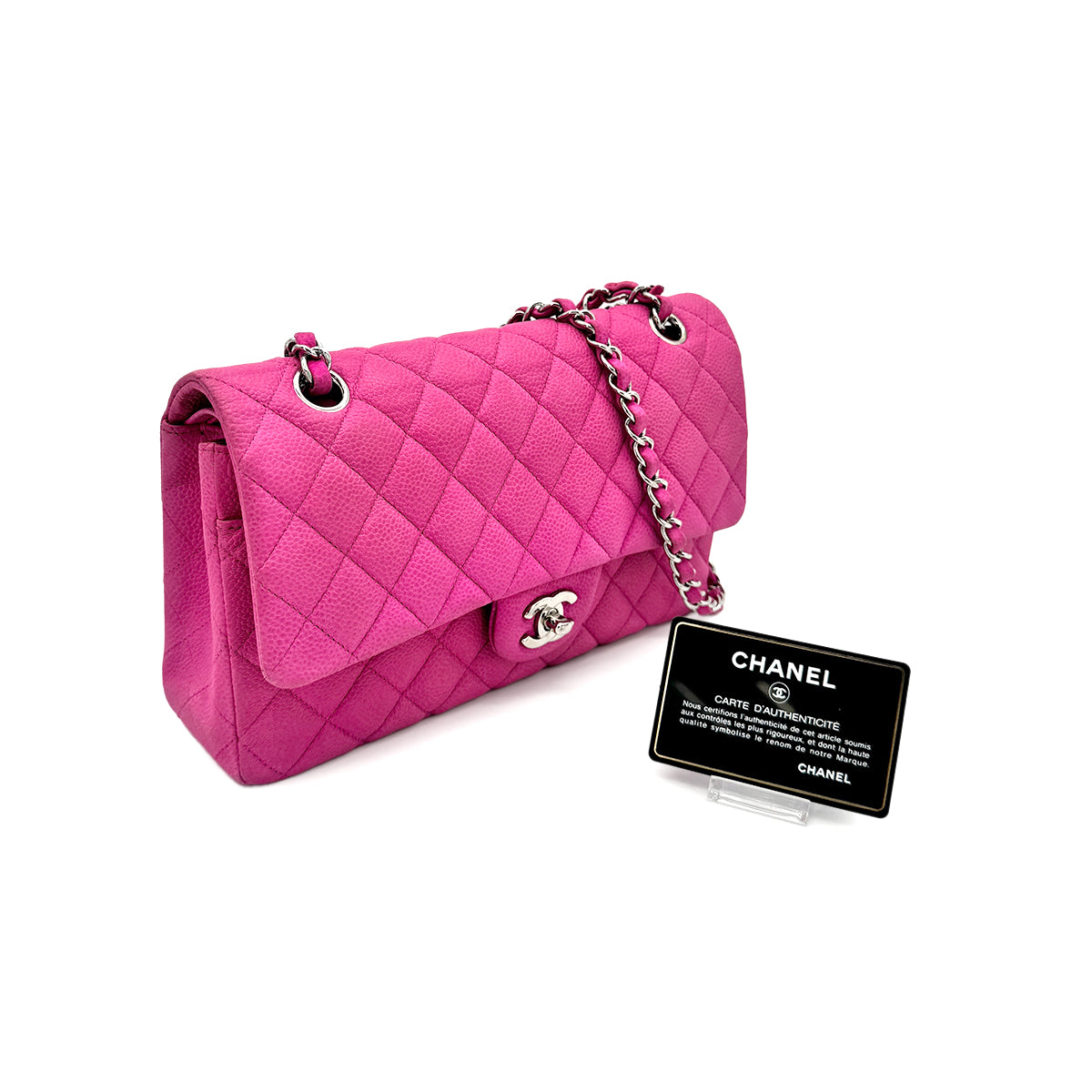 CHANEL MATELASSE CHAIN SHOULDER BAG PINK SOFT CAVIAR SKIN 90277711