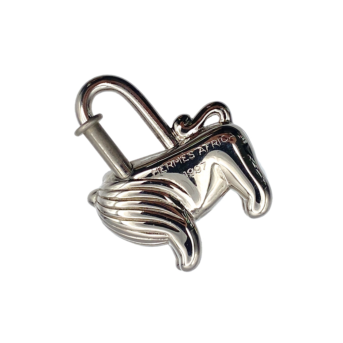 HERMES LION CADENA BAG CHARM SILVER 1997 I'AFRIQUE 90278450