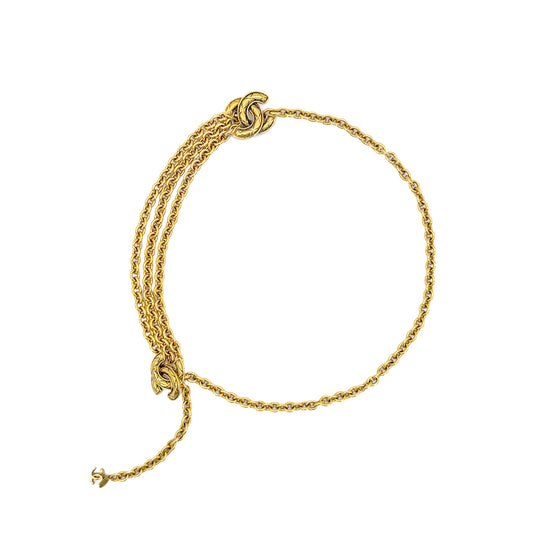 CHANEL VINTAGE CHAIN BELT MATELASSE COCOMARK ACCESSORY 90278457
