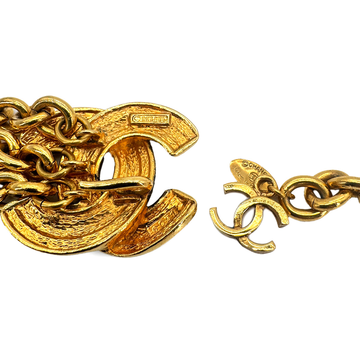 CHANEL VINTAGE CHAIN BELT MATELASSE COCOMARK ACCESSORY 90278457