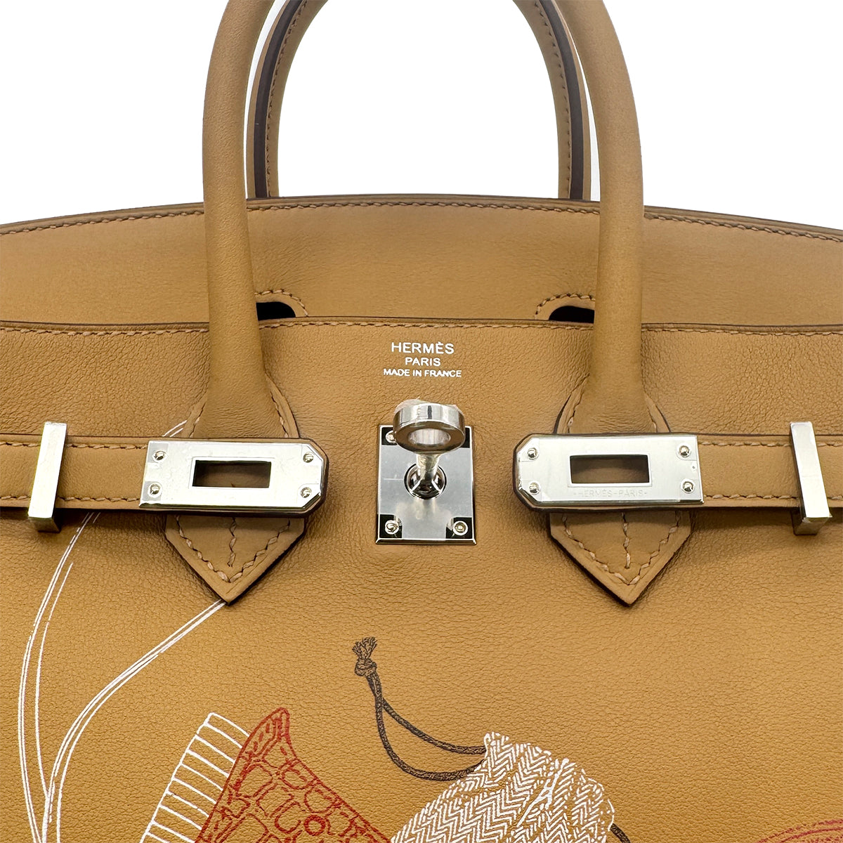 HERMES BIRKIN 25 IN & OUT BISCUIT SWIFT HAND BAG Z SHW 90278461