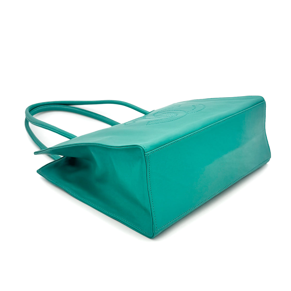 CHANEL VINTAGE BIG COCO SHOULDER BAG LIGHT BLUE LAMB SKIN 90278471