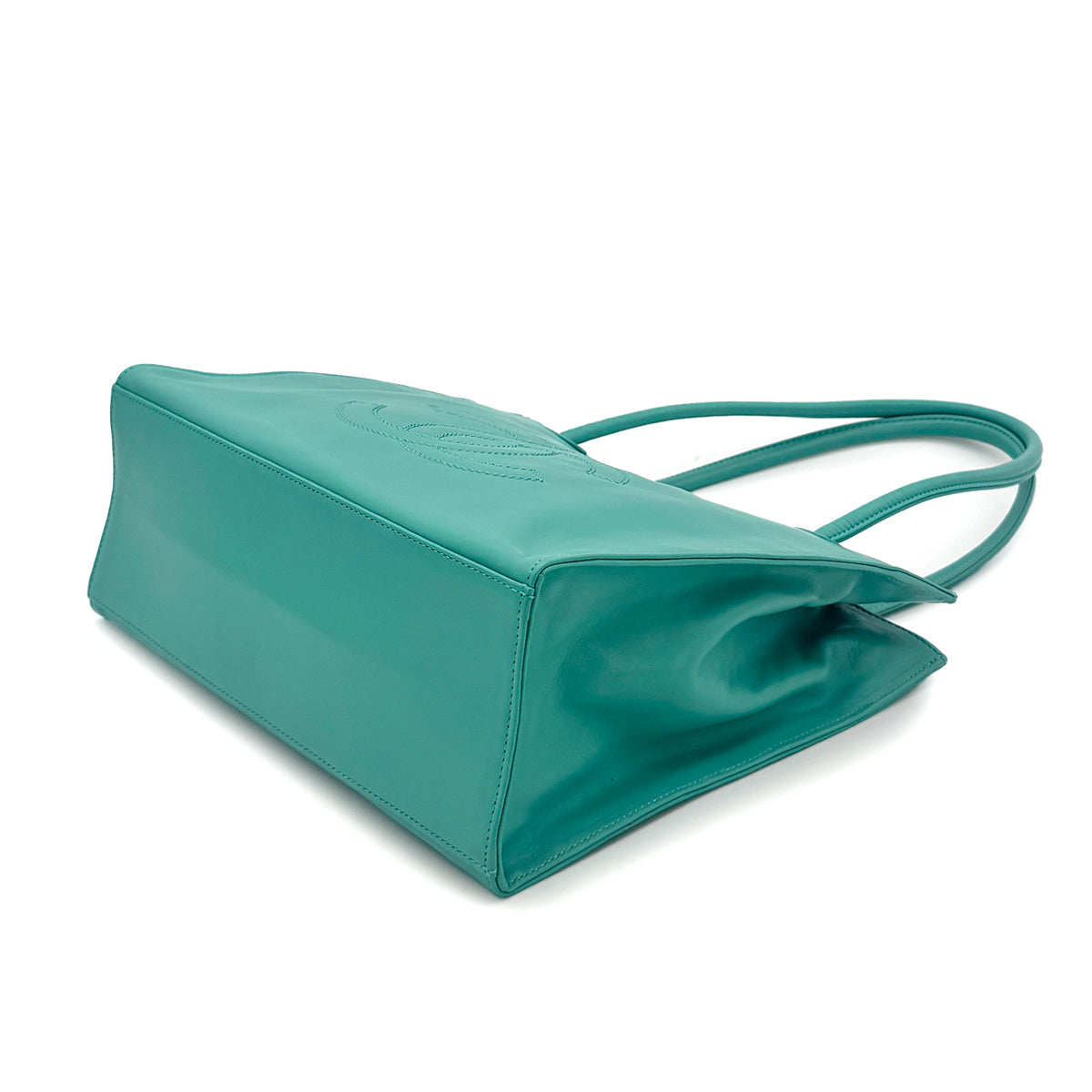 CHANEL VINTAGE BIG COCO SHOULDER BAG LIGHT BLUE LAMB SKIN 90278471