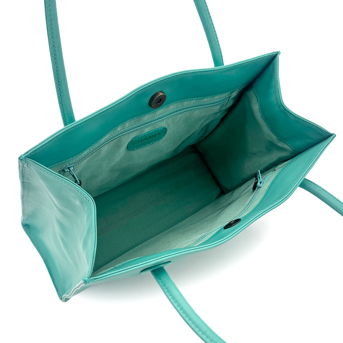 CHANEL VINTAGE BIG COCO SHOULDER BAG LIGHT BLUE LAMB SKIN 90278471