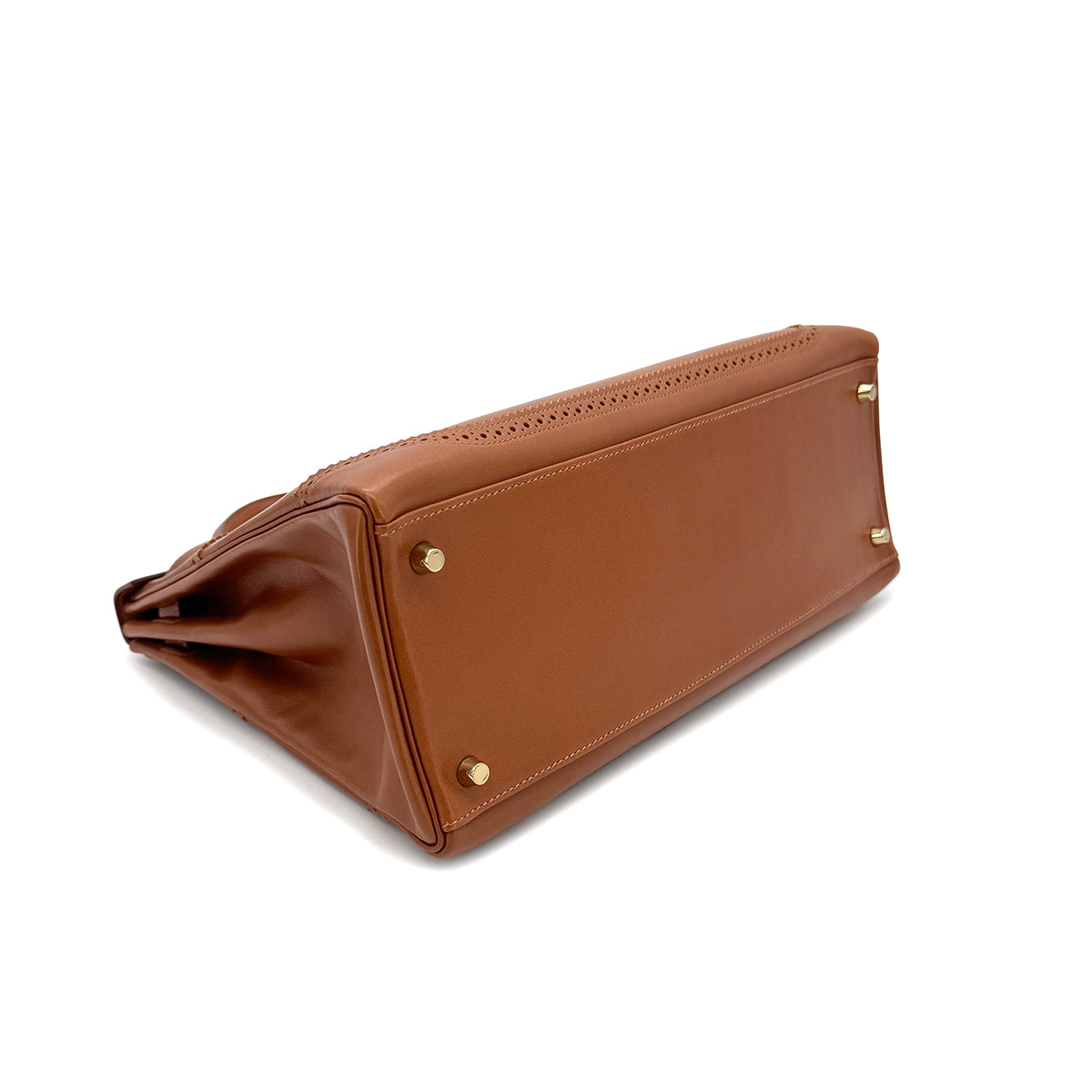 HERMES KELLY GILLIES 35 RETOURNE FAUVE VEAU TADELAKT HAND SHOULDER BAG □P GHW 90278472