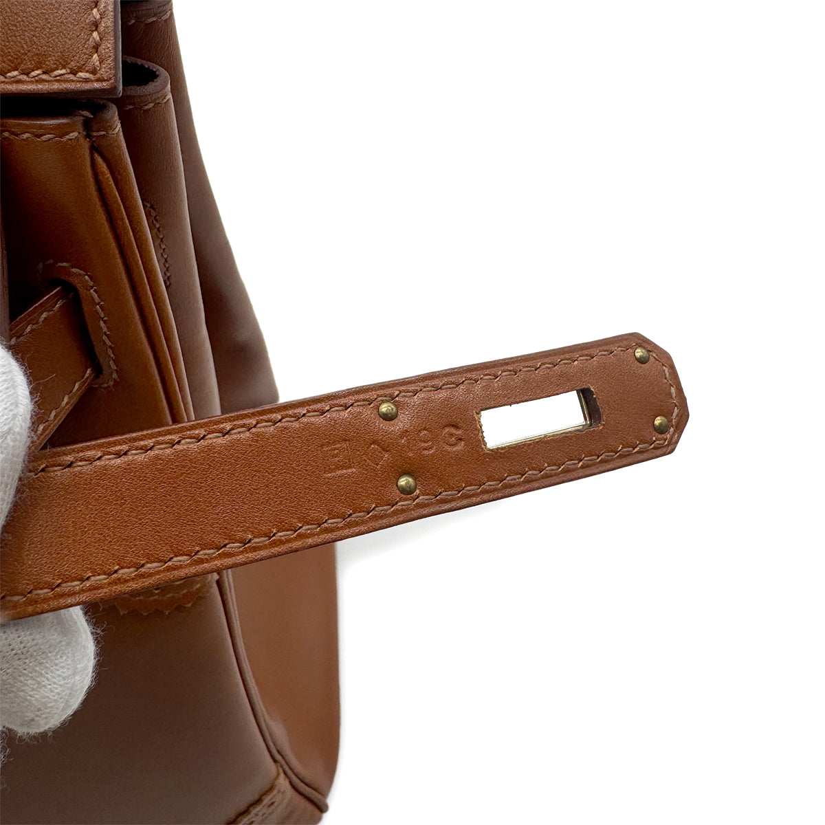 HERMES KELLY GILLIES 35 RETOURNE FAUVE VEAU TADELAKT HAND SHOULDER BAG □P GHW 90278472