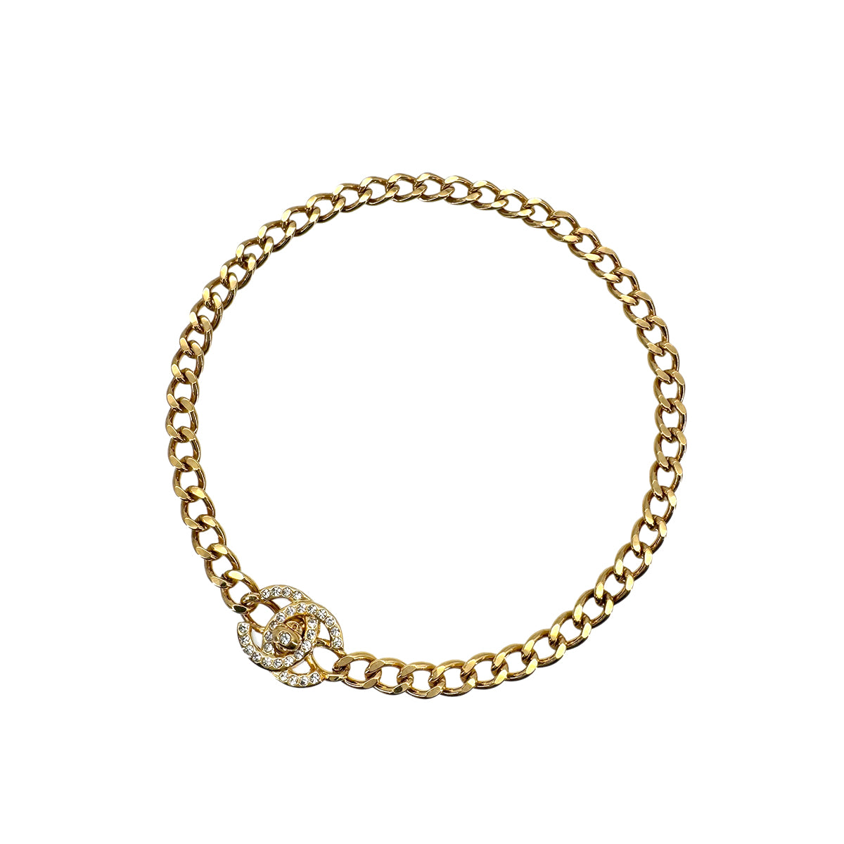 CHANEL VINTAGE CHOKER NECKLACE COCOMARK TURN LOCK ACCESSORY 96A 90278477