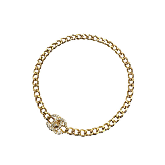 CHANEL VINTAGE CHOKER NECKLACE COCOMARK TURN LOCK ACCESSORY 96A 90278477