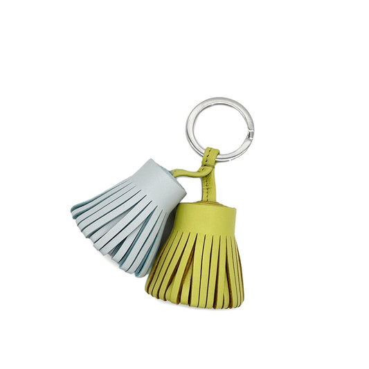 HERMES KEY CHARM CARMEN JAUNE BOURGEON BLEU BRUME AGNEAU MILO 90278479