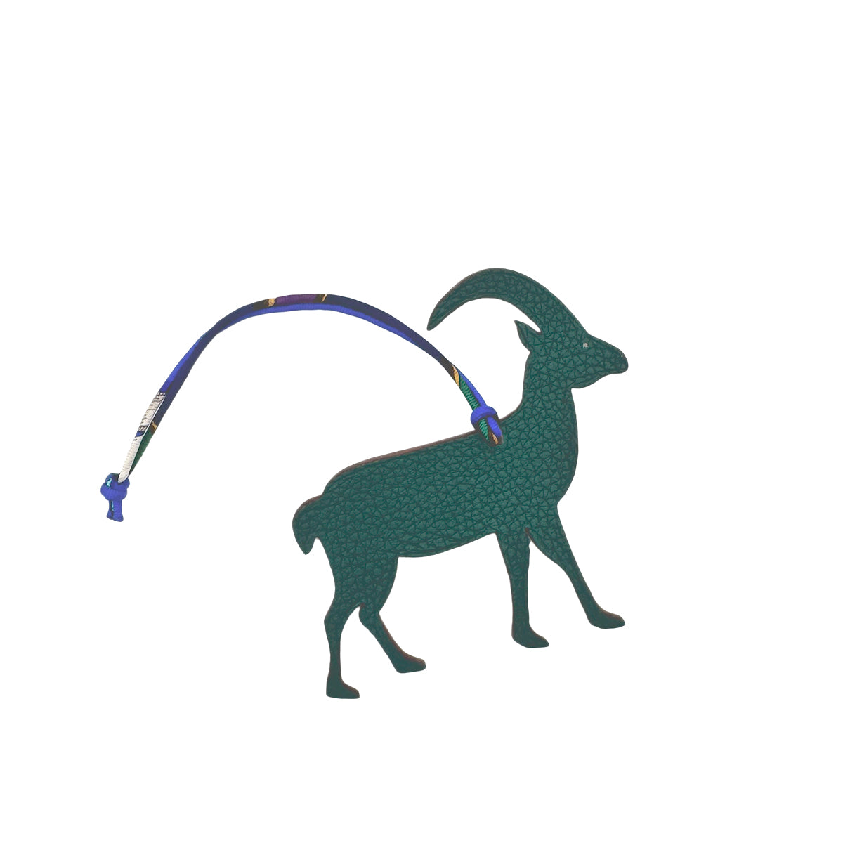 HERMES BAG CHARM PETIT H GOAT CARAMEL GREEN EPSOM TAURILLON CLAMENCE 90278482