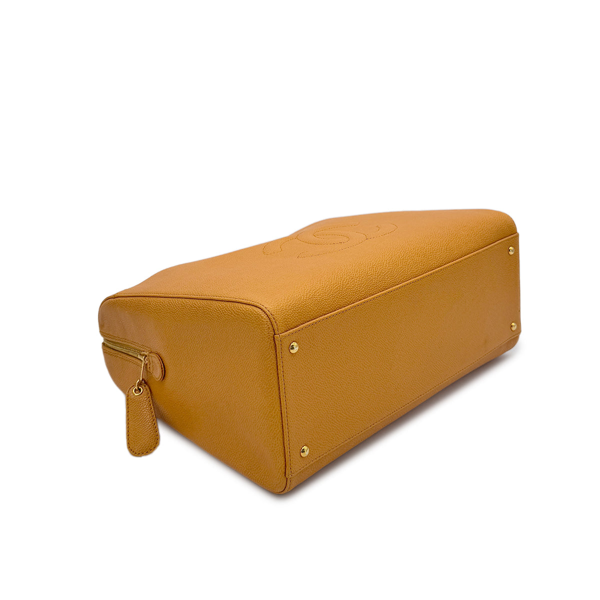 CHANEL VINTAGE COCOMARK CHAIN SHOULDER BAG ORANGE CAVIR SKIN 90278509