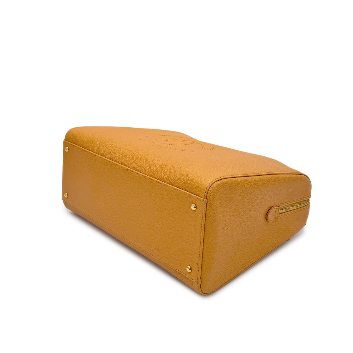 CHANEL VINTAGE COCOMARK CHAIN SHOULDER BAG ORANGE CAVIR SKIN 90278509