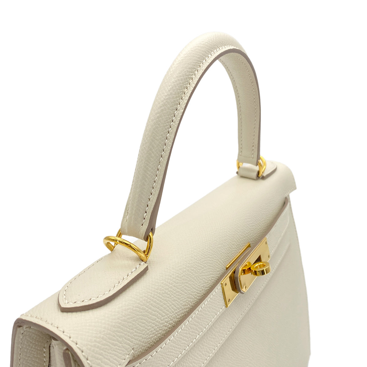 HERMES KELLY 28 SELLIER CRAIE VEAU EPSOM HAND SHOULDER BAG A GHW 90278513