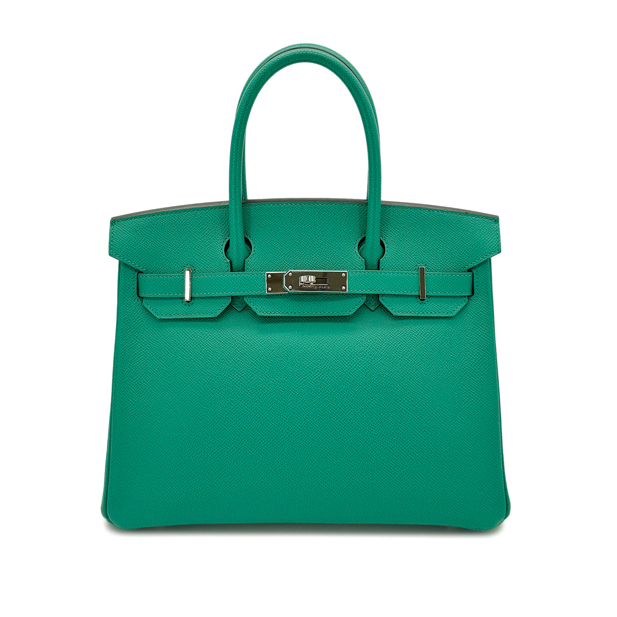 HERMES BIRKIN 30 VERT JADE VEAU EPSOM HAND BAG Z SHW 90278722