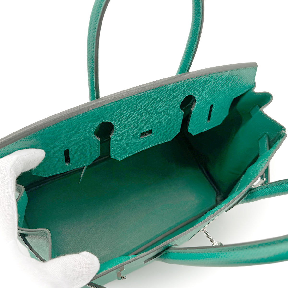 HERMES BIRKIN 30 VERT JADE VEAU EPSOM HAND BAG Z SHW 90278722