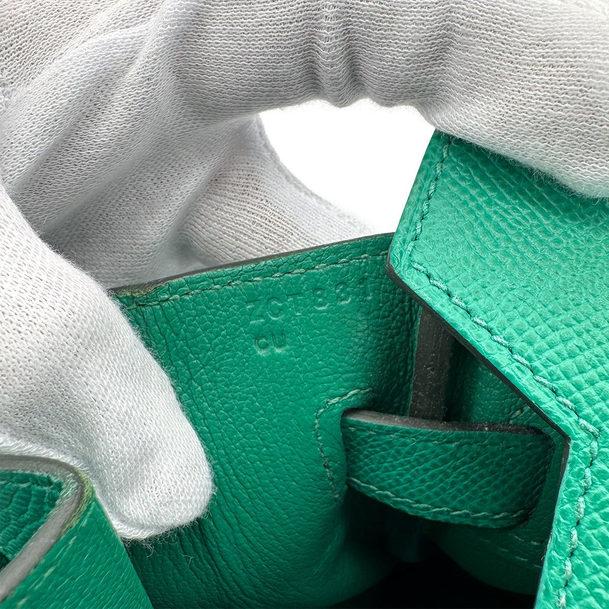 HERMES BIRKIN 30 VERT JADE VEAU EPSOM HAND BAG Z SHW 90278722