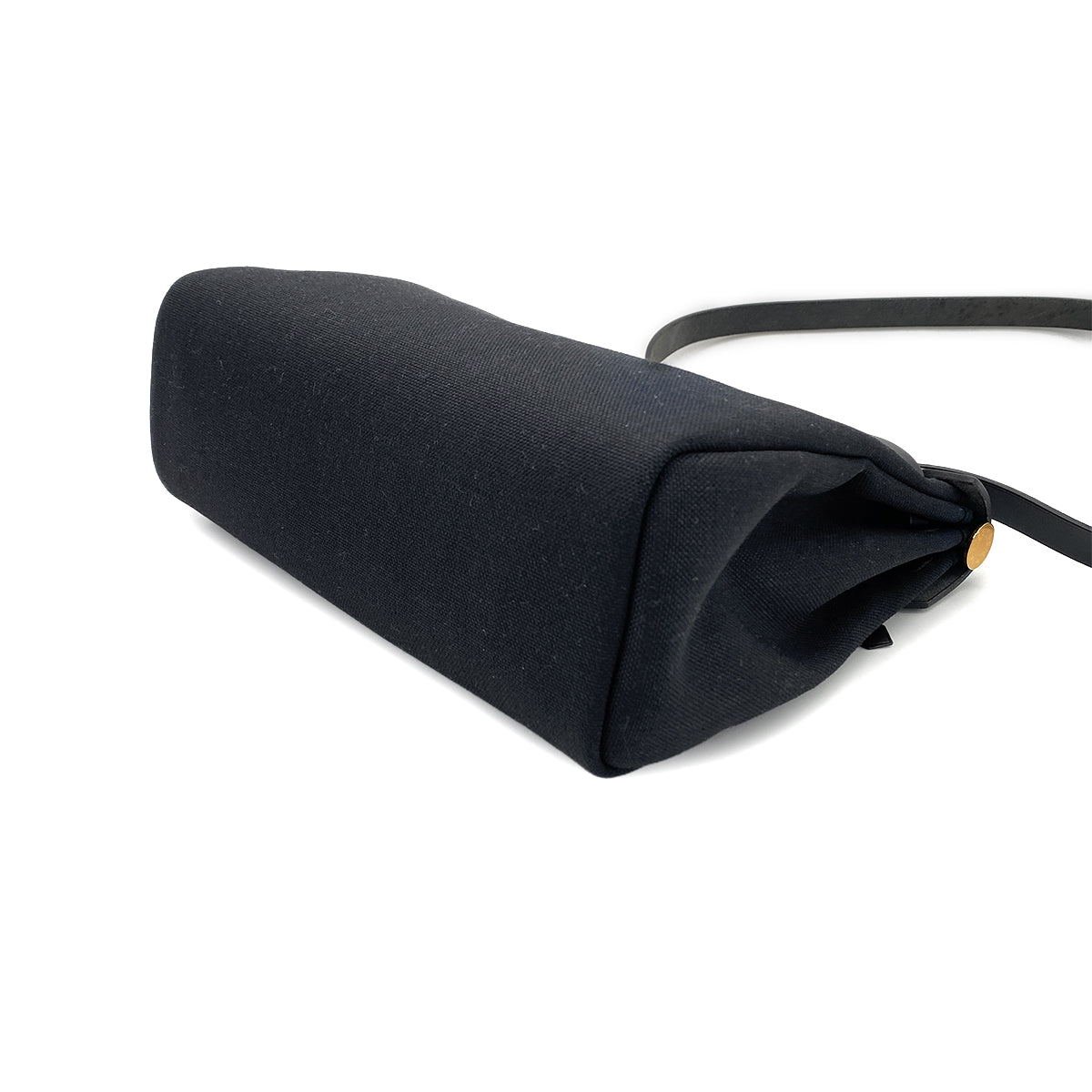 HERMES HER BAG ZIP PM 31 BLACK VACHE HUNTER TOILE MILITARY TOTE SHOULDER BAG Z 90278723