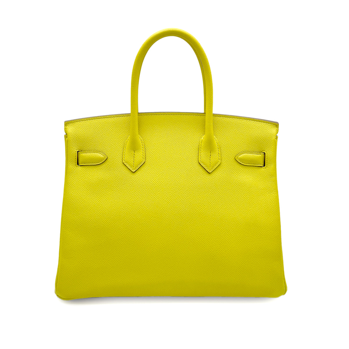 HERMES BIRKIN 30 LIME EPSOM HAND BAG ▢Q SHW 90278725