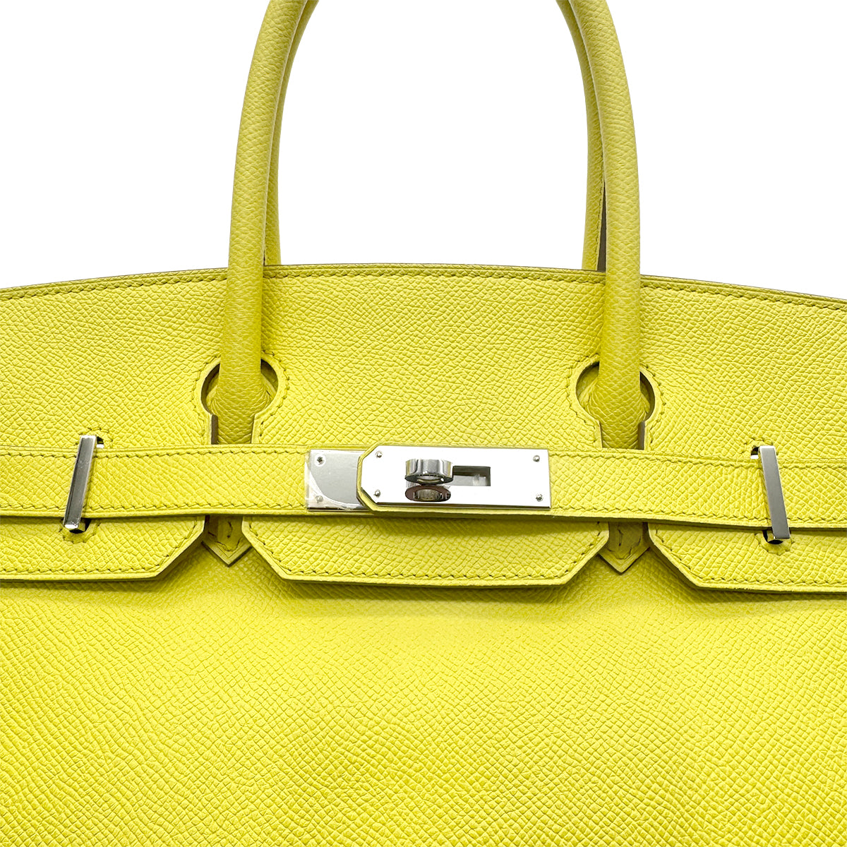 HERMES BIRKIN 30 LIME EPSOM HAND BAG ▢Q SHW 90278725
