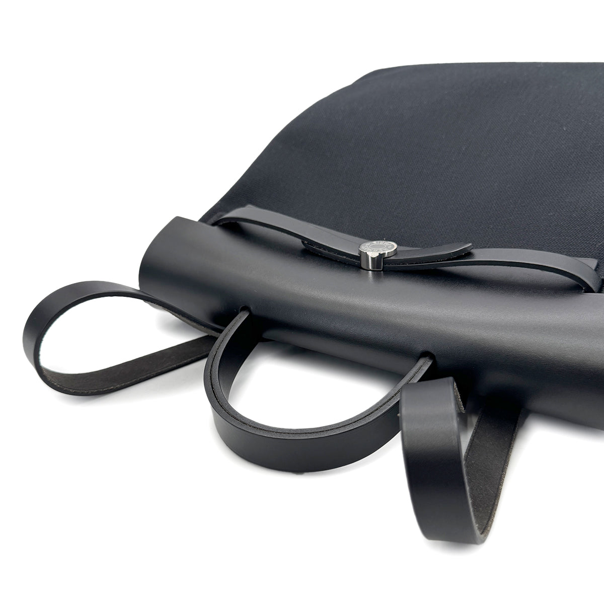 HERMES HERBAG ZIP A DOS PM BLACK TOILE OFFICIER VACHE HUNTER BACKPACK D SHW 90278727