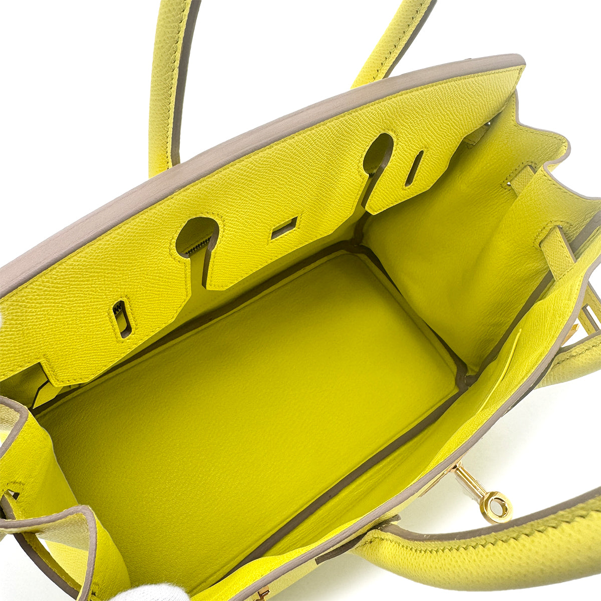 HERMES BIRKIN 30 SOUFRE EPSOM HAND BAG □Q GHW 90278728