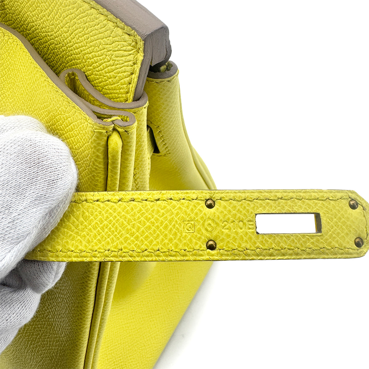 HERMES BIRKIN 30 SOUFRE EPSOM HAND BAG □Q GHW 90278728