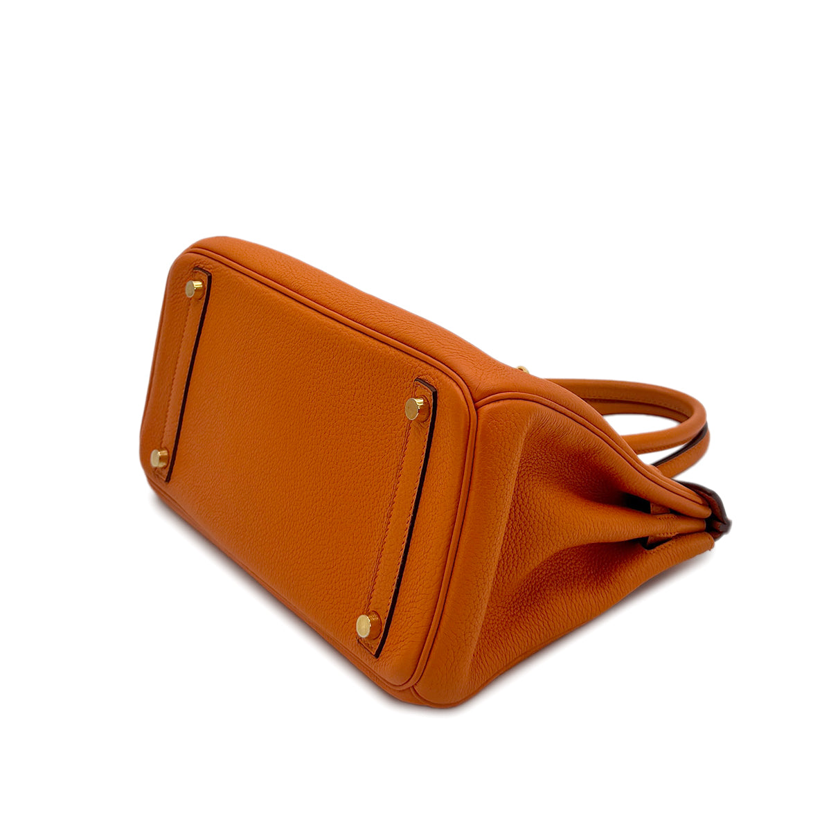 HERMES BIRKIN 30 ORANGE TOGO HAND BAG □O GHW 90278729