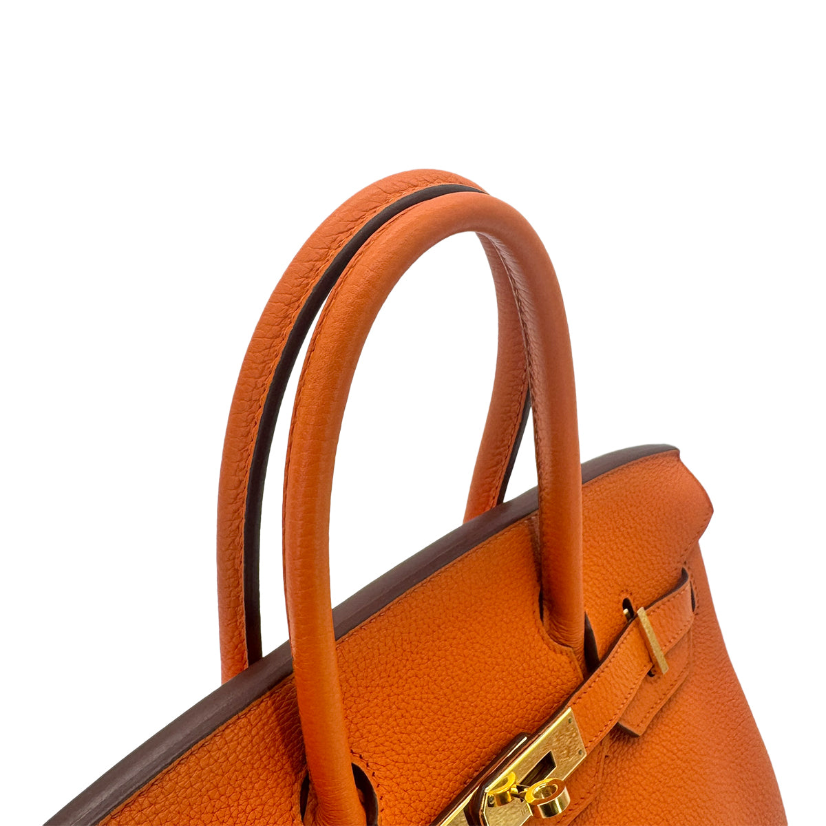 HERMES BIRKIN 30 ORANGE TOGO HAND BAG □O GHW 90278729