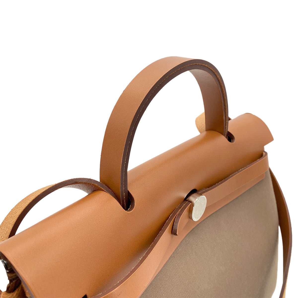 HERMES HER BAG ZIP PM 31 FAUVE ALEZAN VACHE HUNTER TOILE OFFICIER TOTE SHOULDER BAG Z SHW 90278928