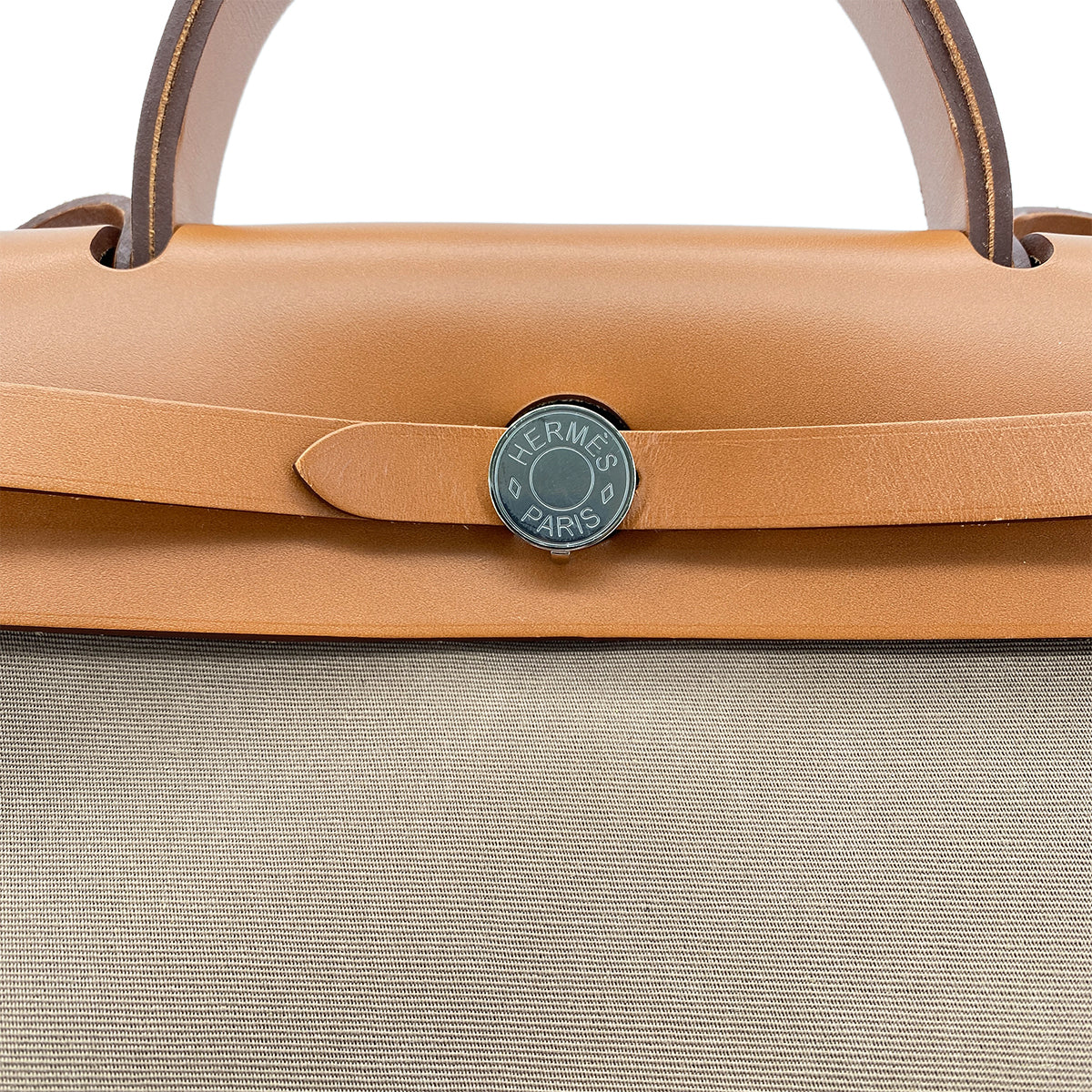 HERMES HER BAG ZIP PM 31 FAUVE ALEZAN VACHE HUNTER TOILE OFFICIER TOTE SHOULDER BAG Z SHW 90278928