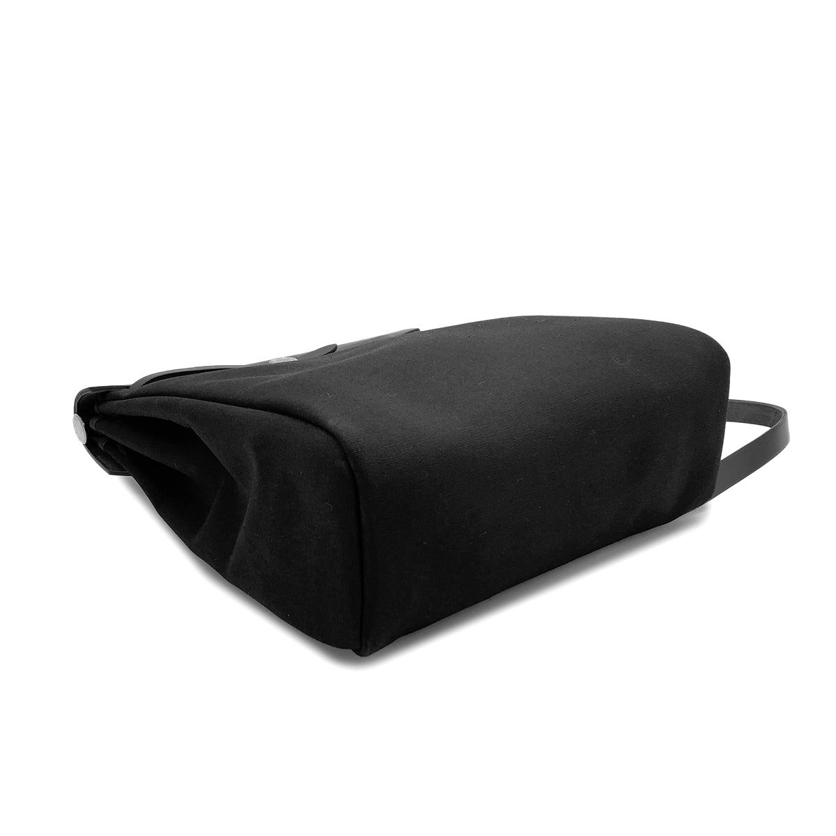 HERMES HERBAG ZIP A DOS PM BLACK TOILE OFFICIER VACHE HUNTER BACKPACK □E SHW 90278931