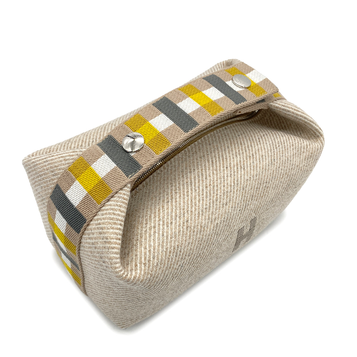 HERMES BRIDE A BRAC PM AU CARRE SEIGLE TOILE H POUCH HAND BAG 90278938