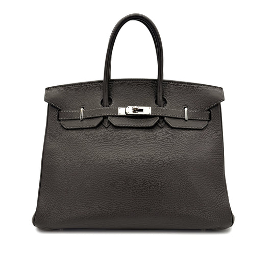 HERMES BIRKIN 35 GRAPHITE TOGO HAND BAG □E SHW 90278940