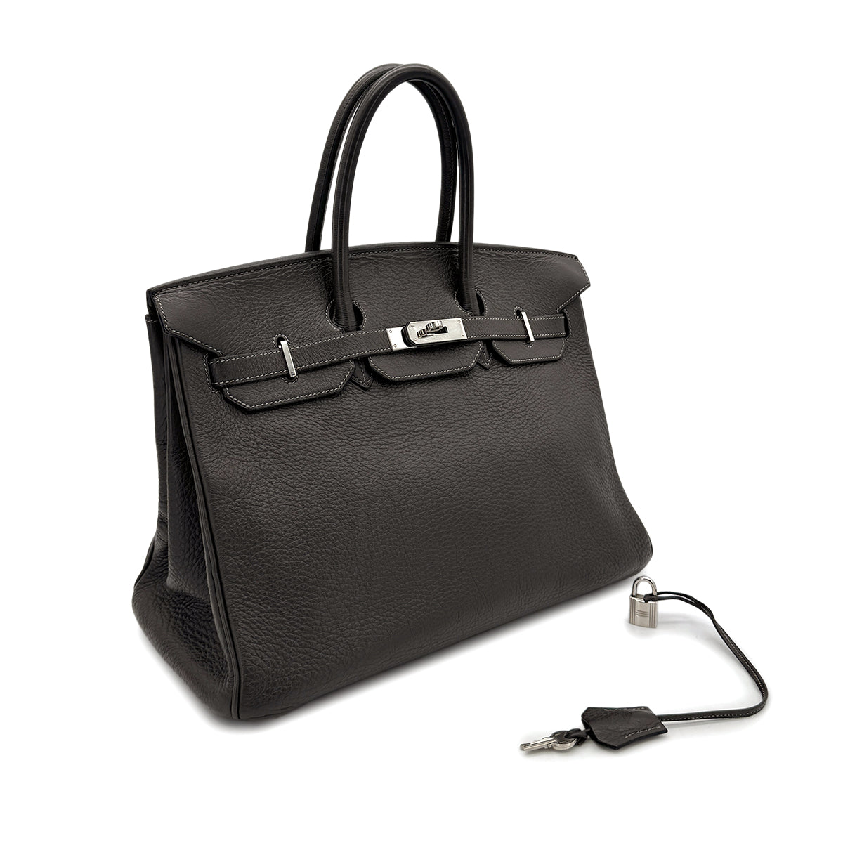 HERMES BIRKIN 35 GRAPHITE TOGO HAND BAG □E SHW 90278940