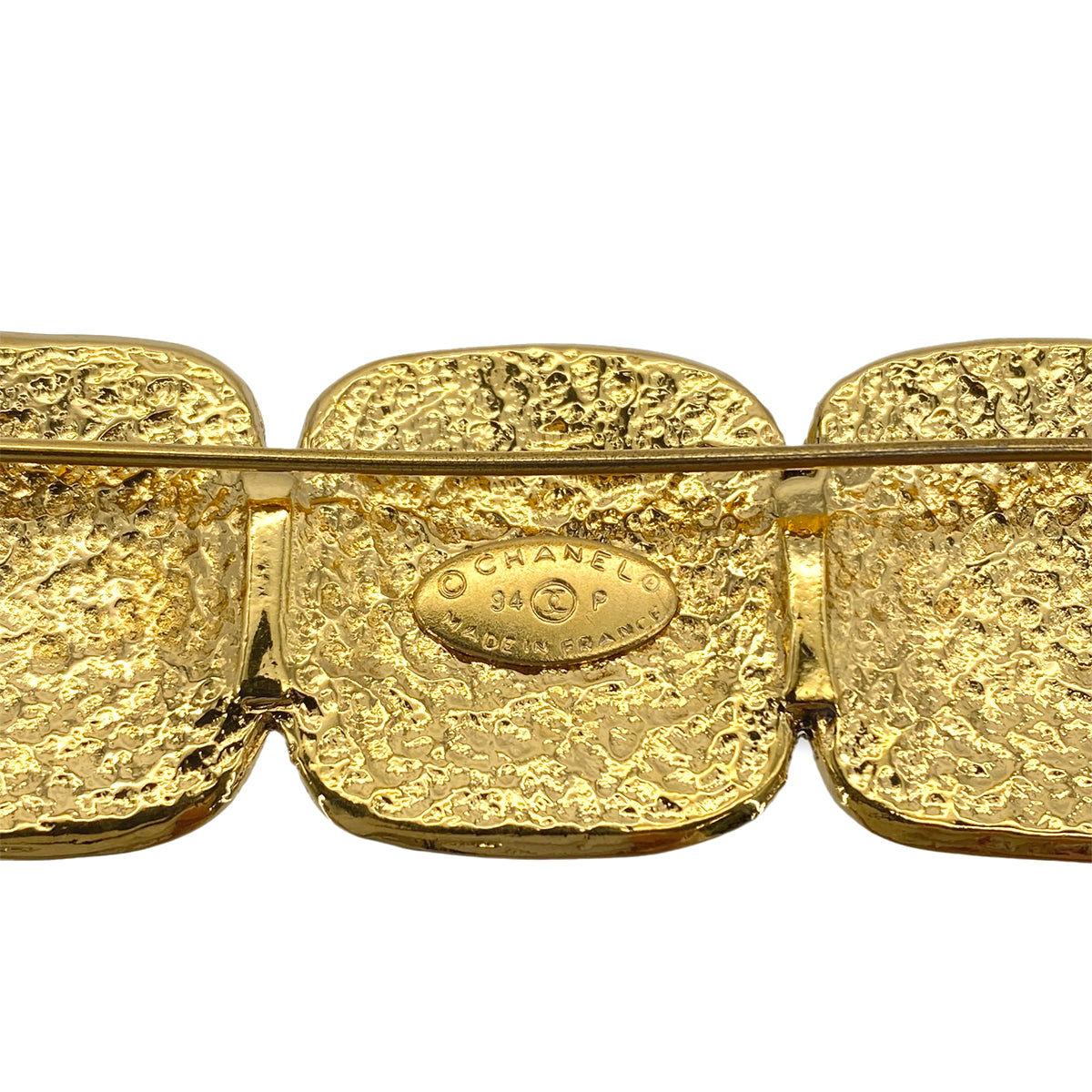 CHANEL VINTAGE TRIPLE COCOMARK BROOCH GOLD ACCESSORY 94P 90278947