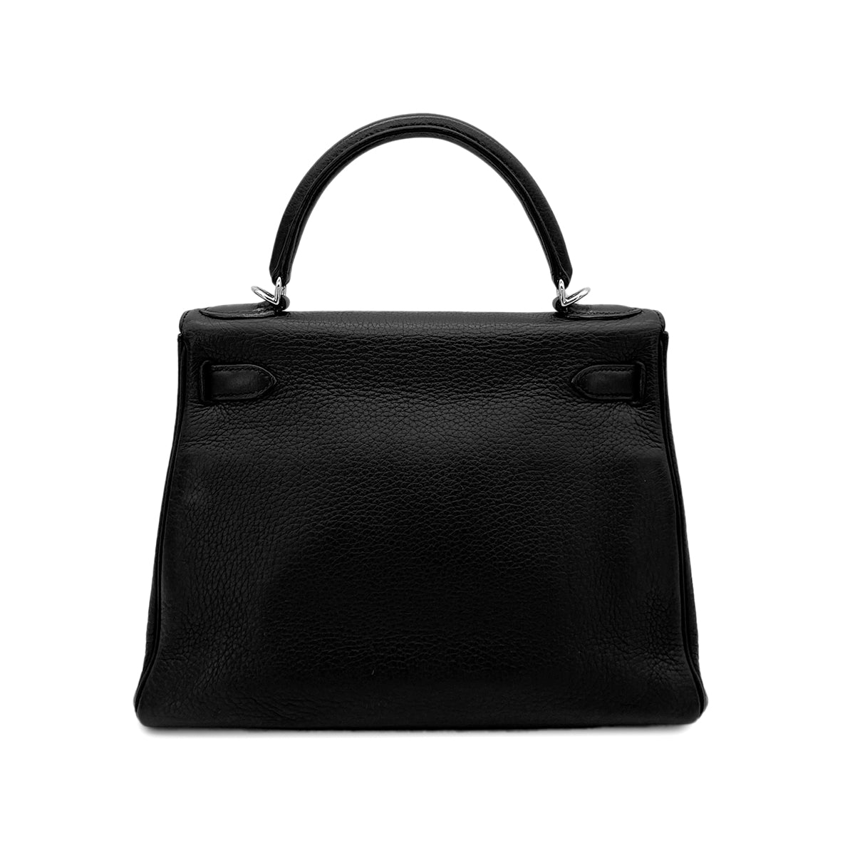 HERMES KELLY 28 RETOURNE BLACK TAURILLON CLEMENCE HAND SHOULDER BAG □J SHW 90279006