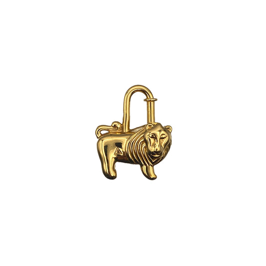 HERMES LION CADENA BAG CHARM GOLD 1997 I'AFRIQU 90279017