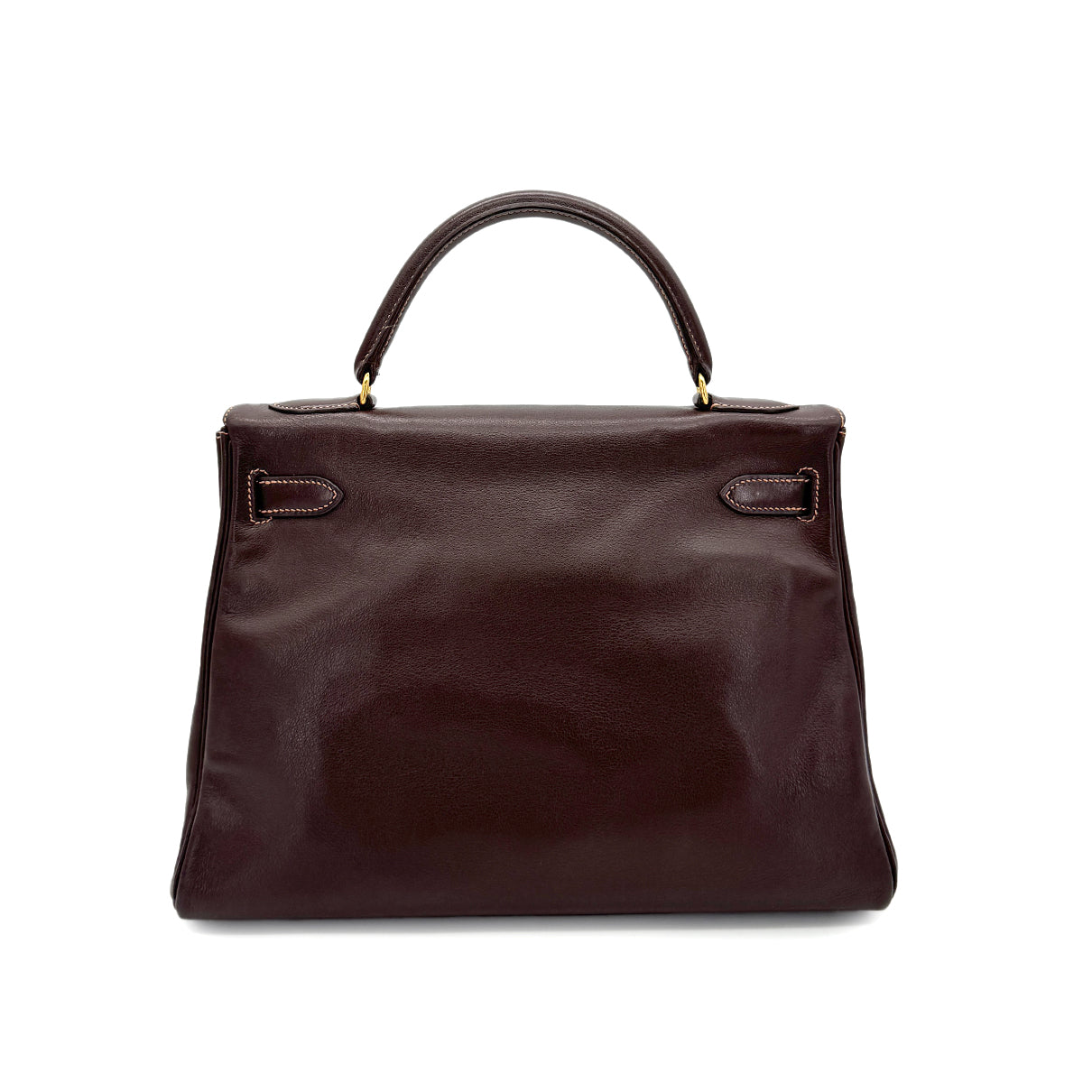 HERMES KELLY 32 RETOURNE HAVANNE GULLIVER HAND SHOULDER BAG 〇Z GHW 90279587