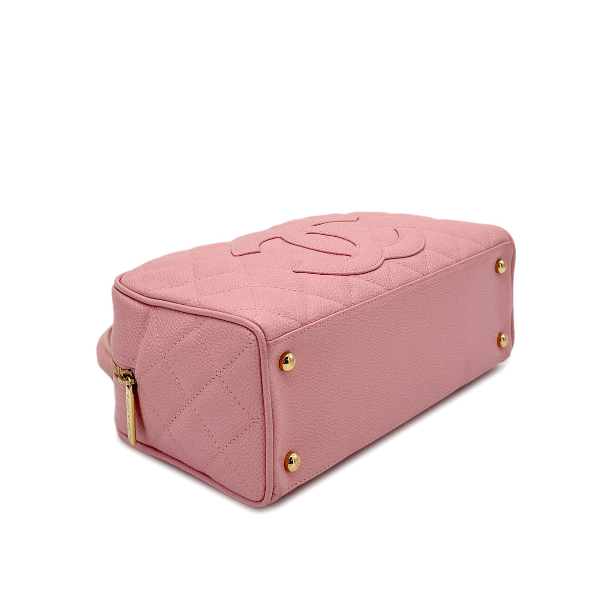 CHANEL VINTAGE MINI BOSTON HAND BAG PINK CAVIAR SKIN 90279594