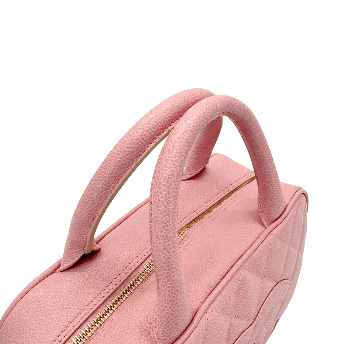 CHANEL VINTAGE MINI BOSTON HAND BAG PINK CAVIAR SKIN 90279594