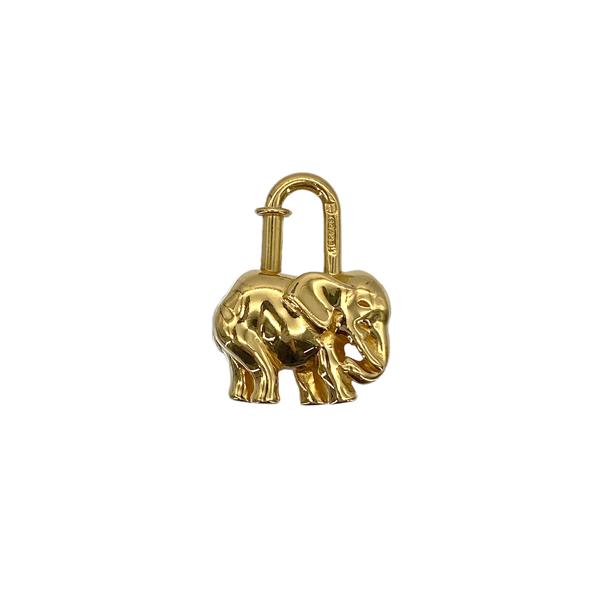 HERMES CADENA CHARM EXOTISME ELEPHANT 1988 GOLD ACCESSORY 90279600