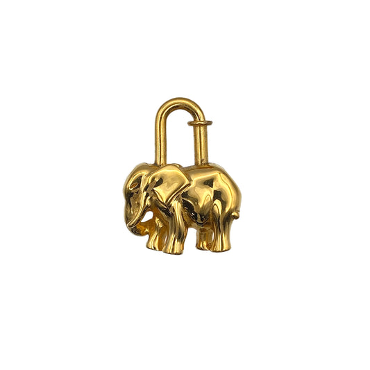 HERMES CADENA CHARM EXOTISME ELEPHANT 1988 GOLD ACCESSORY 90279601