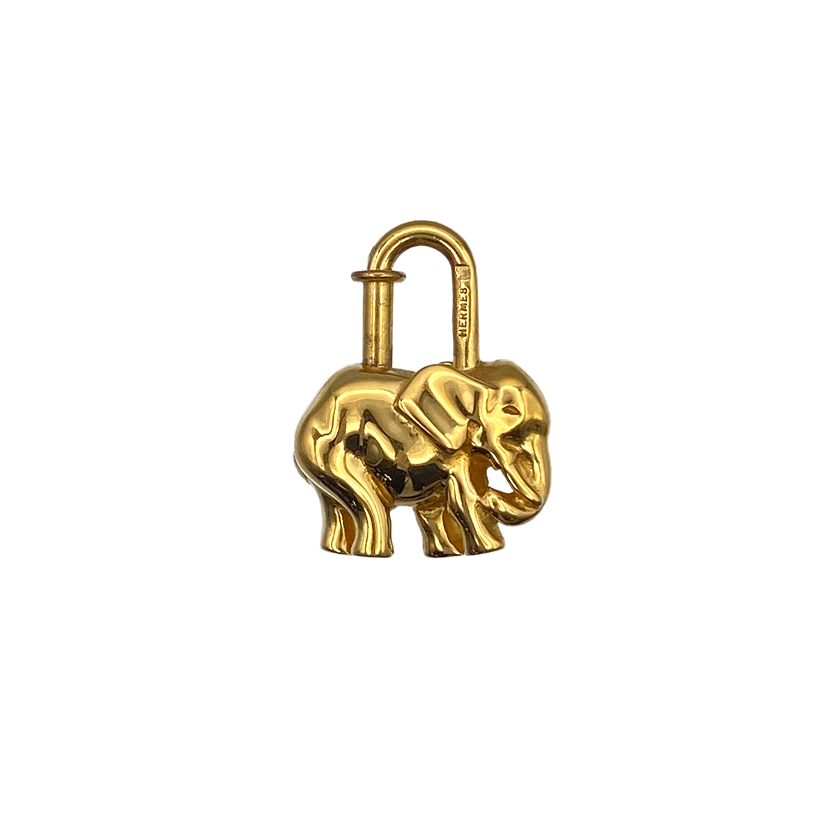 HERMES CADENA CHARM EXOTISME ELEPHANT 1988 GOLD ACCESSORY 90279601