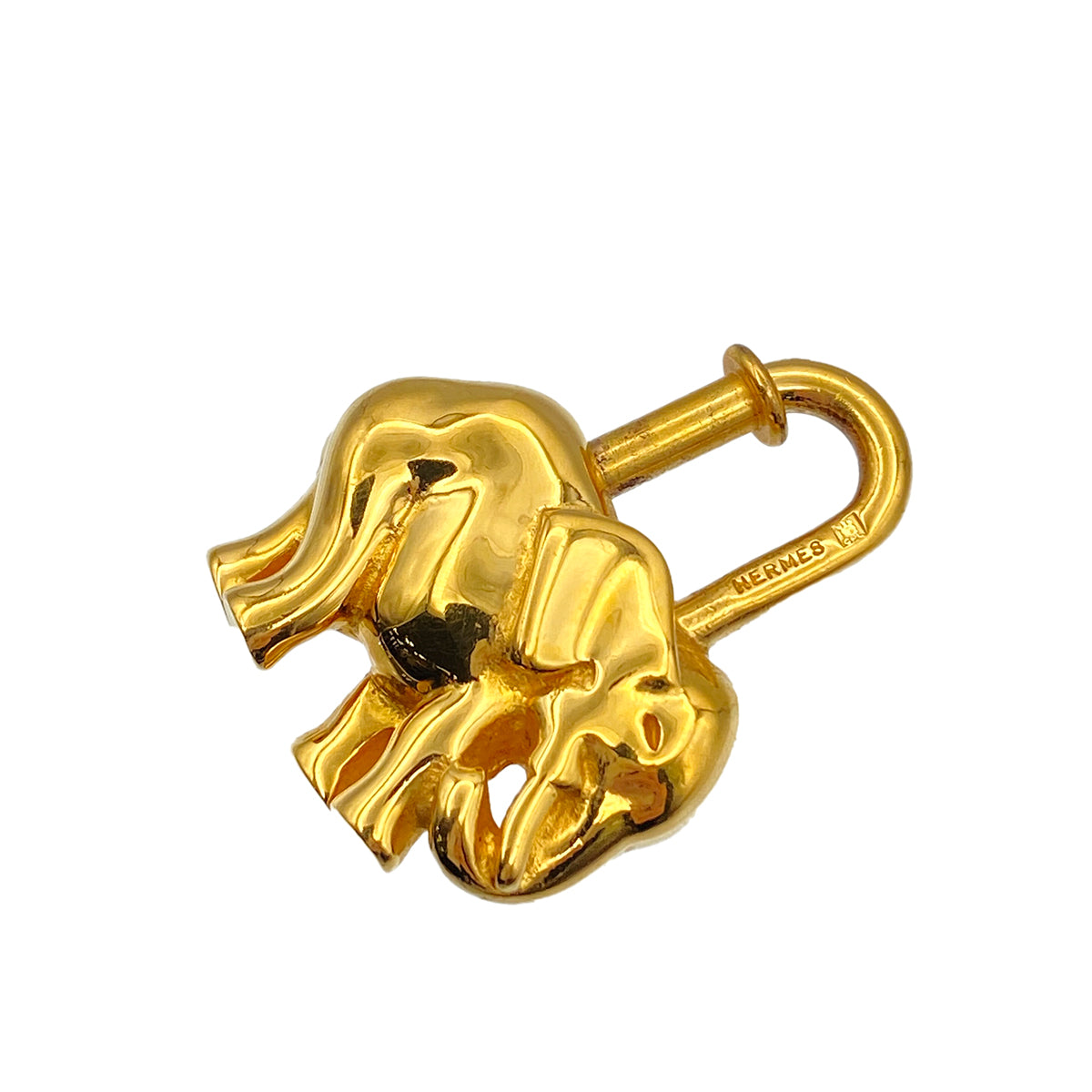 HERMES CADENA CHARM EXOTISME ELEPHANT 1988 GOLD ACCESSORY 90279601