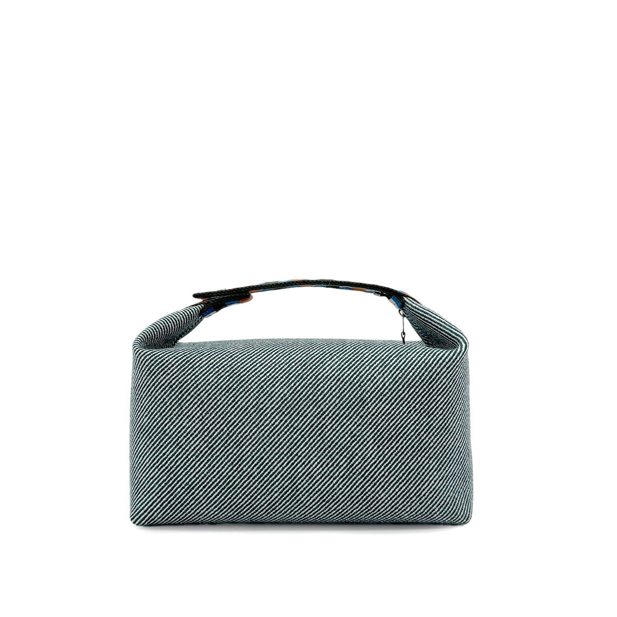 HERMES BRIDE A BRAC PM AU CARRE VERT FORET TOILE H POUCH HAND BAG 90279718