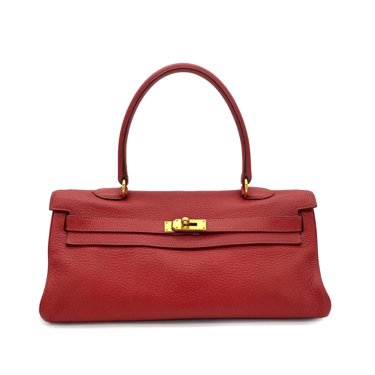 HERMES SHOULDER KELLY 42 ROUGE GARANCE TAURILLON CLEMENCE HAND SHOULDER BAG □M GHW 90279722