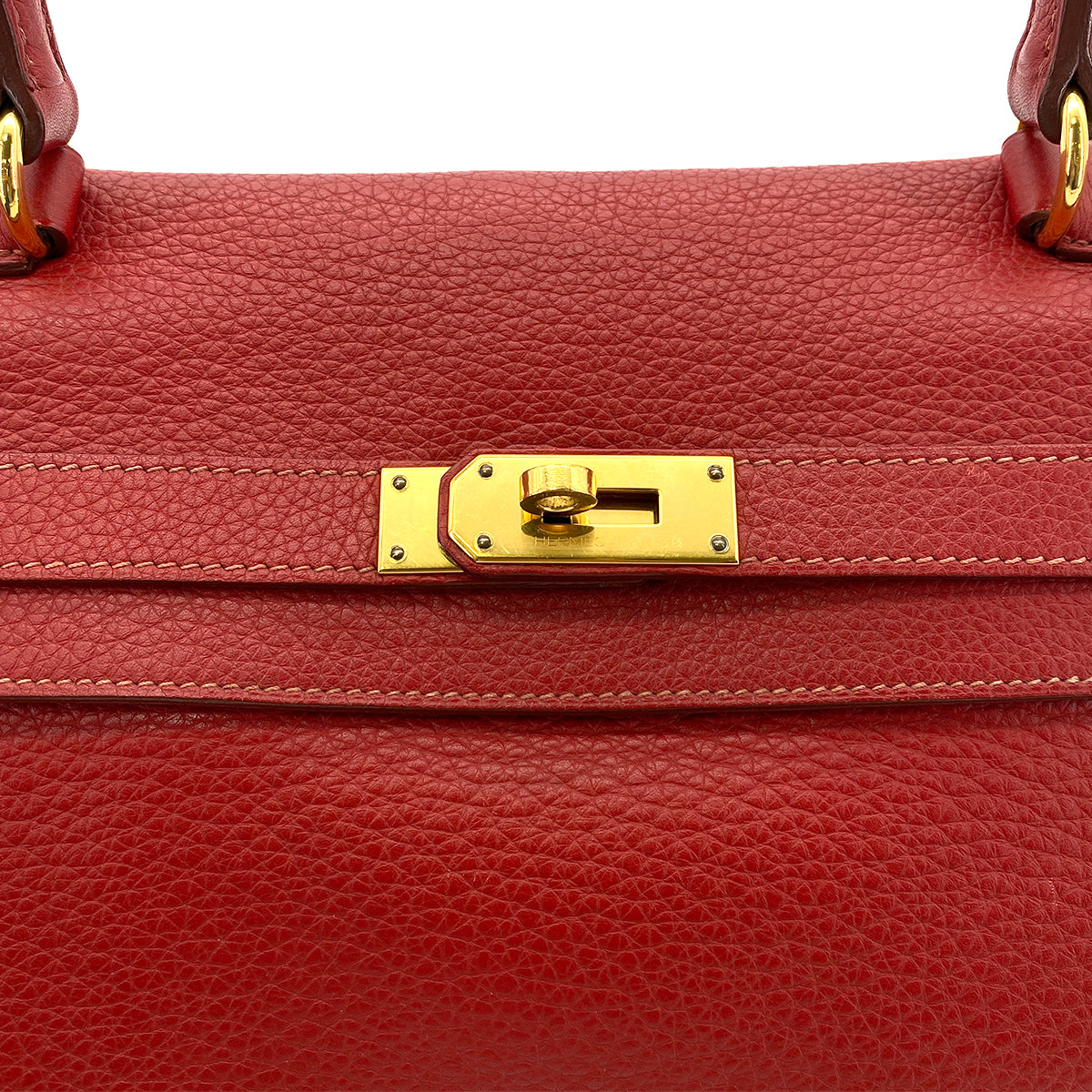 HERMES SHOULDER KELLY 42 ROUGE GARANCE TAURILLON CLEMENCE HAND SHOULDER BAG □M GHW 90279722