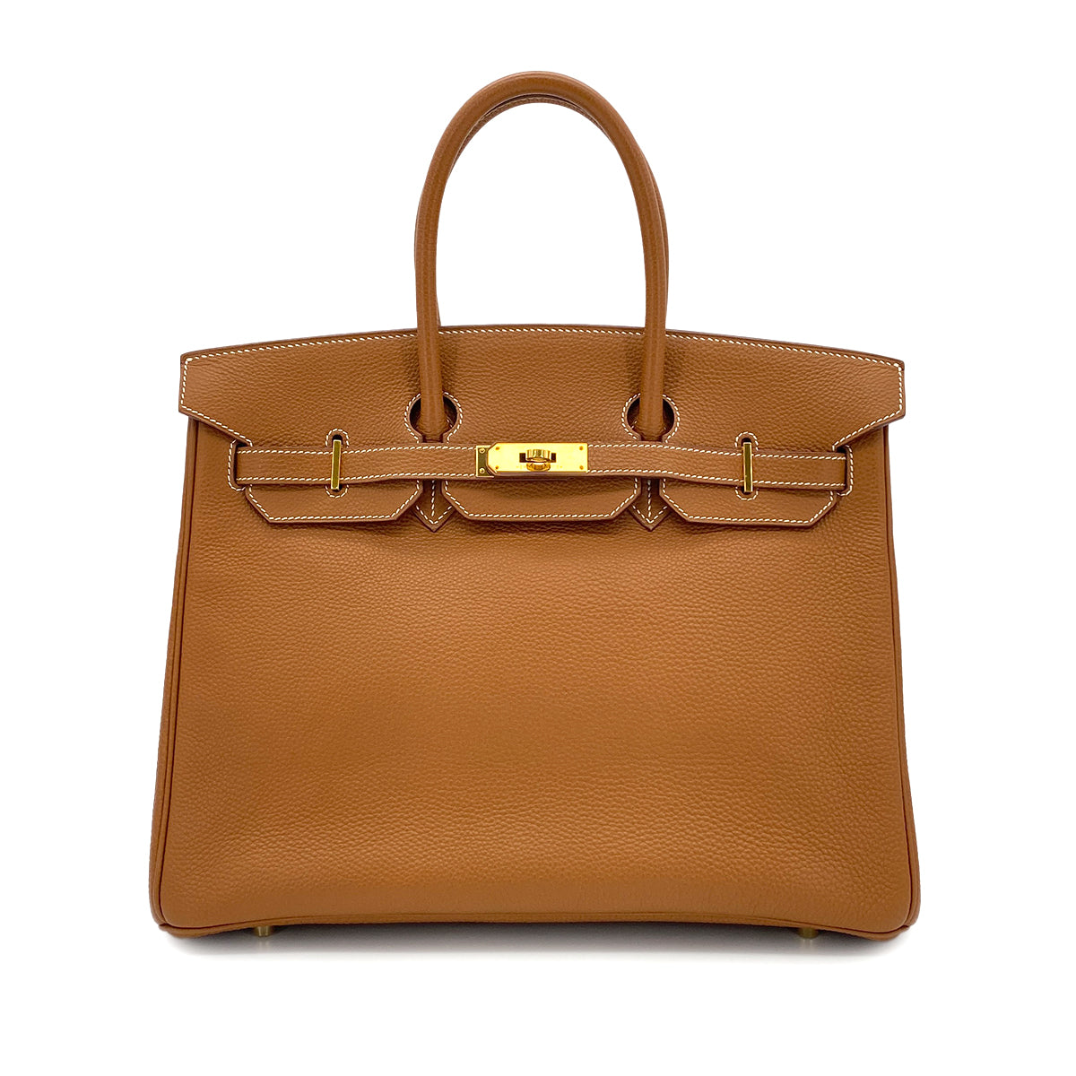 HERMES BIRKIN 35 GOLD TOGO HAND BAG □H GHW 90279723