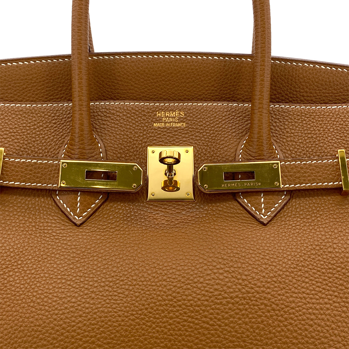 HERMES BIRKIN 35 GOLD TOGO HAND BAG □H GHW 90279723